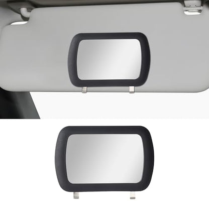 Car Sun Visor Vanity Mirror, Clip-on Automotive Makeup Sun-Shading, Vehicle Sun Visor Cosmetic Vanity Mirror for Women Girls, Universal Interior Car Accessories (Black) (Black)