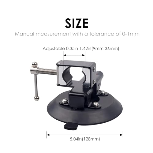 Update Suction Cup Pole Stand Universal Car Aluminum Alloy Flag Pole Bracket Black for Vehicle Off-Road ATV UTV Jeep Wrangler & House Outdoor