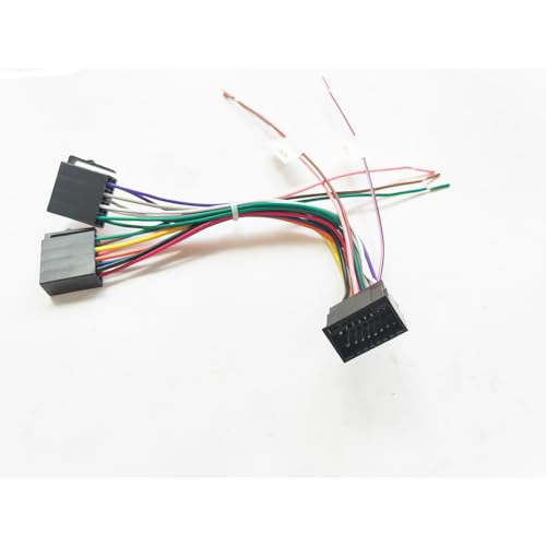 for Aftermarket Android Radio Stereo ISO Standard to 16Pin Power Harness Cable Adapter Converter Connector Wire Female ISO to Male 16pin Full Pins - style: ISO to 16Pin