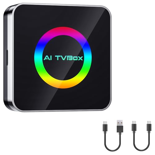 Sehawei Wireless CarPlay & Android Auto Adapter 2025 - Built-in Netflix, YouTube & TF Card Slot - Plug and Play, Convert Wired to Wireless - Compatible with 2015+ Cars, iOS 10+/Android 11+
