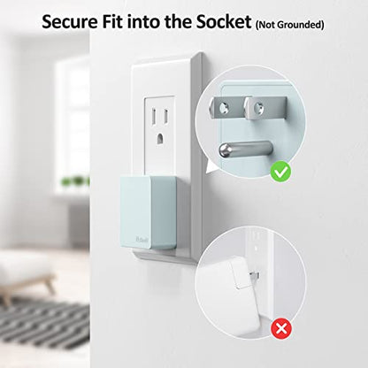 Nekmit Flat USB Wall Charger, Dual Port Slim USB Wall Charger with Smart IC for iPhone 14/14 Pro/14 Pro Max/13/13 Pro/13 Pro Max/12/12 mini/12 Pro, Galaxy, Pixel, iPad Pro, AirPods and More, Blue - color: Blue