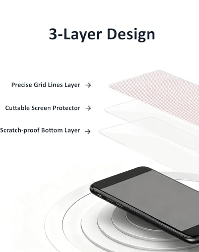 Cut to Fit Screen Protector 3-Pack (96 * 170 mm) Universal Trimmable Display Protective Film HD Clear PET Anti Glare Screen Protection Anti-Scratch Film for Phone, GPS, Tablet, Camera - size: XS