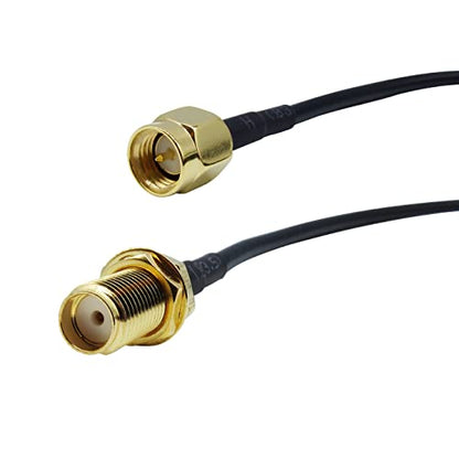 SMA Extension Cable 33ft, SMA Male to Female Low Loss RG174 Coaxial Cable Extender for SDR, Wireless Security Camera, Network System, GPS LTE 4G 5G WiFi Radio Antennas