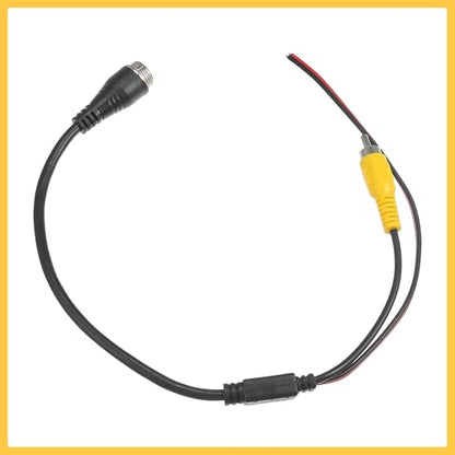 1pcs Car Camera Adapter 4 Pin to RCA Adapter M12 4-Pin Male to RCA AV Male with Trigger Wire Connector Wire Monitor Video Cable Adapter Auto Replacement Parts