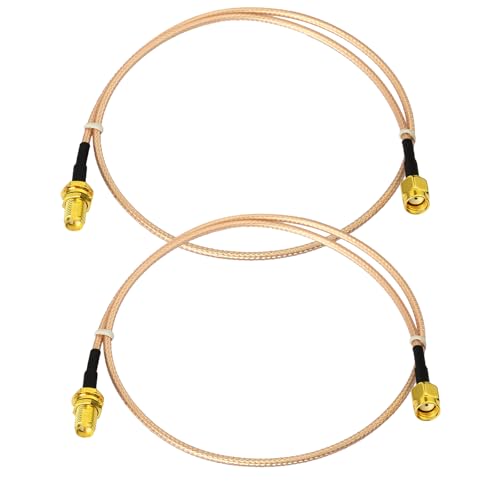 Yuslao WiFi Antenna Extension Cable 2ft 60cm RP-SMA Male to RP-SMA Female Low Loss RG316 Coax Cable (2-Pack) Compatible with WiFi Router USB Adapter Security IP Security Camera PCIE Network Card Modem - size: 2ft / 60cm (2-Pack)