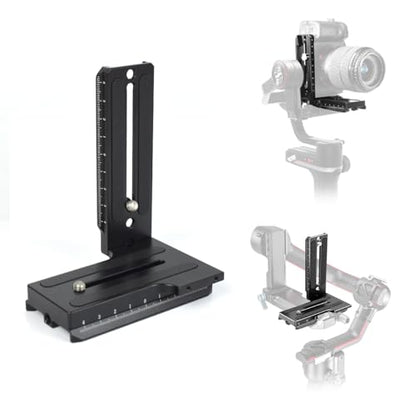 L Bracket Vertical Mount Quick Release Plate for DJI Ronin RSC2 / RS2/ RS3 / S, Zhiyun Weebill S Gimbal, DSLR Camera, Tripod, Monopod