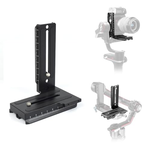 L Bracket Vertical Mount Quick Release Plate for DJI Ronin RSC2 / RS2/ RS3 / S, Zhiyun Weebill S Gimbal, DSLR Camera, Tripod, Monopod