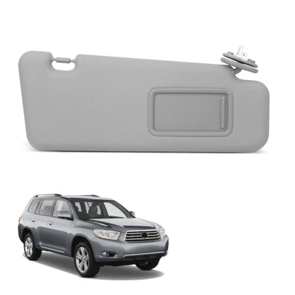 ItranMc Sun Visor Passenger Side for 2008-2013 Toyota Highlander - color: (Gray)Right Passenger Side