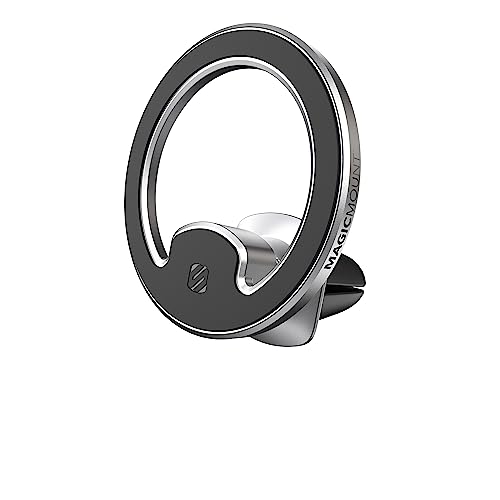 Scosche MagicMount MEMSV Elite2 Magnetic Phone Mount for Car Vent, MagSafe Phone Holder with 360° Adjustable Magnet Head, iPhone Compatible Cell Phone Stand 17/16/15/14/13/12 & MagSafe Case, Silver - color: Silver, style: MagSafe Vent
