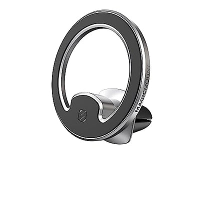Scosche MagicMount MEMSV Elite2 Magnetic Phone Mount for Car Vent, MagSafe Phone Holder with 360° Adjustable Magnet Head, iPhone Compatible Cell Phone Stand 17/16/15/14/13/12 & MagSafe Case, Silver - color: Silver, style: MagSafe Vent