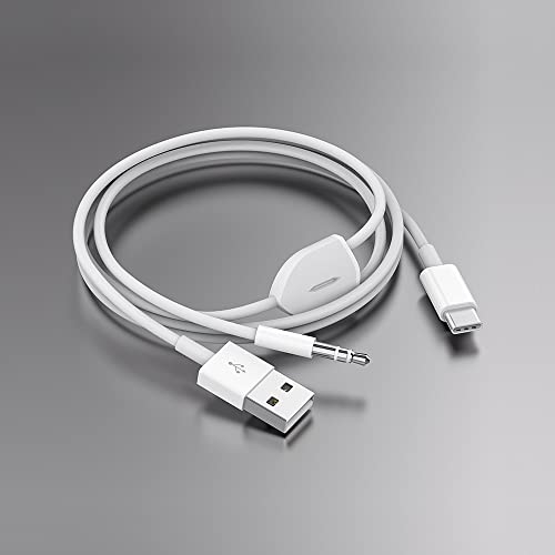 USB C to 3.5mm Audio Aux Jack Cable with Charging Cord