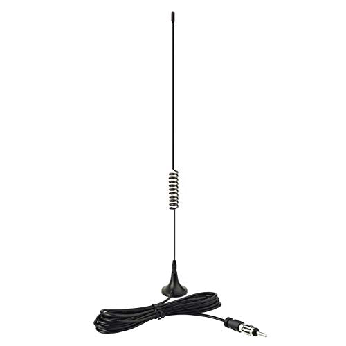 Bingfu Universal Car Stereo FM AM Radio Antenna Magnetic Base Aerial for Vehicle Truck SUV Truck RV Marine Boat Car Stereo Audio Radio Head Unit CD Media Receiver Player