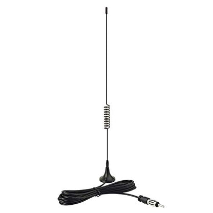 Bingfu Universal Car Stereo FM AM Radio Antenna Magnetic Base Aerial for Vehicle Truck SUV Truck RV Marine Boat Car Stereo Audio Radio Head Unit CD Media Receiver Player