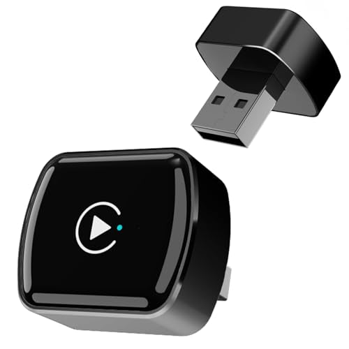 Wireless CarPlay Adapter for Apple iPhone， Mini car Play Android Auto Adapter，Converts Wired to Wireless CarPlay ， Multi-User Plug & Play Dongle No Latency，for iOS 10+&Android 11 (Black)