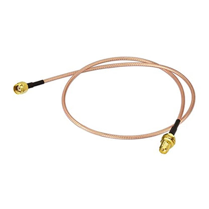 Bingfu WiFi Antenna Extension Cable (2-Pack) RP-SMA Male to RP-SMA Female Bulkhead Mount RG316 Cale 60cm 24 inch for WiFi Router Security IP Camera Wireless Mini PCI Express PCIE Network Card Adapter - color: 24 inch / 60cm