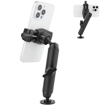 Mippko Wall Mount Phone Holder for Truck/Car/Boat/Wall/Desk,Compatible with 3.5~7.5 inch iPhone/Nexus/HTC/LG/Huawei/Smart Phones,360°Adjustment Aluminium Alloy Arm Drilling Base Mount