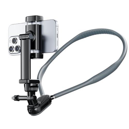 Hamillar Camera Phone Chest Neck Mount Holder for Video Recording iPhone Samsung 4-7 Inch Phones AKASO/Go Pro/Insta360X5/DJI360 (Cameras + Phone Mount)