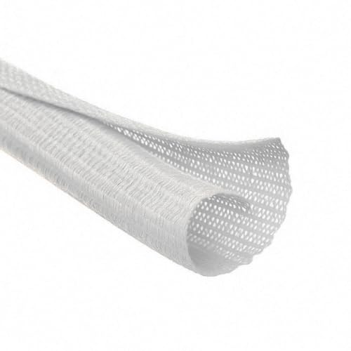 MGI SpeedWare Braided Split-Sleeve White Wire Loom for High-Temperature Automotive Harness and Home Cable Management 10 feet (3/4") - color: White, size: 3/4" - 10ft