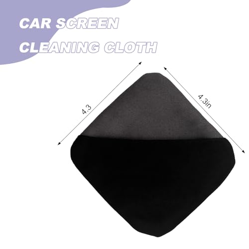 Car Screen Cleaner, 4.13"×4.13" Square Microfiber Auto Touchscreen Cleaning Cloth Foldable Wipes, Non-Scratch Touch Screen Cleaning Pad for Vehicle Dashboard Display - color: Square