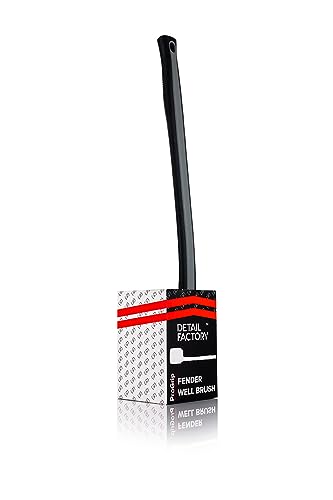 Detail Factory - Fender Well Brush - Ergonomic ProGrip Handle, Stiff Synthetic Bristles, Ergonomic Design, Clean Your Wheel Wells with Ease - Grey - color: Gray