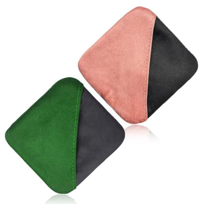 2 PCS Car Screen Cleaner, Microfiber Dashboard Cleaning Wipes, Vehicle Touch Screen Pad Universal Cleaning Tool for Vehicle Dashboard Display, Car Cleaning Kits (Pink+Gray & Green+Gray) - color: Square, Pink+gray & Green+gray