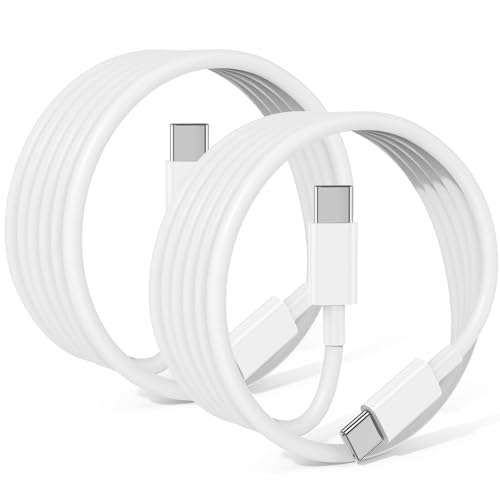 240W USB C to USB C Cable 2-Pack 10FT,Type C Fast Charging Cable for iPhone Air 17 16e 16 15 Pro Plus Pro Max，for Galaxy S25/S24, for iPad Pro/Air/mini, for MacBook Pro/Air and More - color: White, size: 10FT+10FT