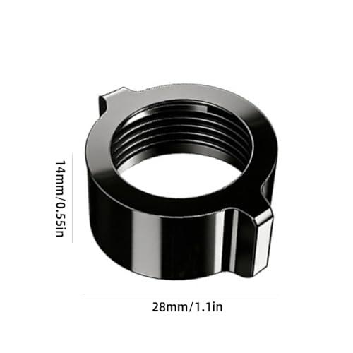 2 Set of 17mm Ball Head Adapters Nut for Vehicle Phone Mount Brackets Windshield Suction Cup Stand Aluminum Screw Nut Cap Pad Car Phone Holder Accessories - color: Black