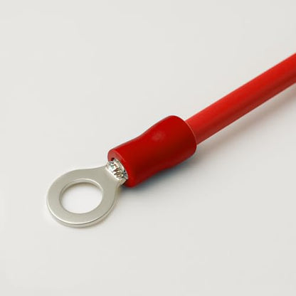 ANGSTROM #8 Bolt Ring Terminals, Insulated Electrical Crimp Connectors 100pcs (22-16ga Red) - color: 22-16ga Red, size: #8 Stud