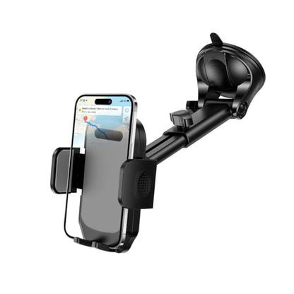 HZEL Car Dash Mount Phone Holder, 360° Adjustable Strong Suction Cup Vehicle Windshield Mobile Phone Mount, Hands Free Automotive Cellphone Stand, Suitable for 1.97-4.33" Smartphone (Grey) - color: Grey