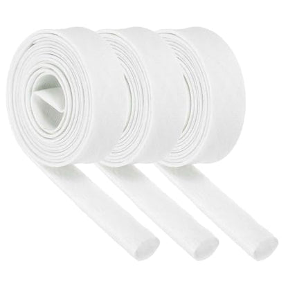 MECCANIXITY 3Pcs Wire Insulation Braid Fire Sleeve,6.6Ft-14mm ID White, High Temp Silicone Coated Fiberglass Sleeving for Automotive Hose Lines Electrical Wiring - color: White, size: 6.6Ft-14mm