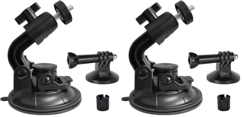 WiTi Suction Cup Mount with Universal Screw Adapter Compatible with New Outdoor/Blink XT2 and Indoor Camera, Outdoor Suction Cup for Blink XT2 and Indoor Camera (Black) (Pack of 2) - size: Compact (Pack of 2)