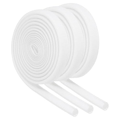 MECCANIXITY 3Pcs Wire Insulation Braid Fire Sleeve,3.28Ft-5mm ID White, High Temp Silicone Coated Fiberglass Sleeving for Automotive Hose Lines Electrical Wiring - color: White, size: 3.28Ft-5mm