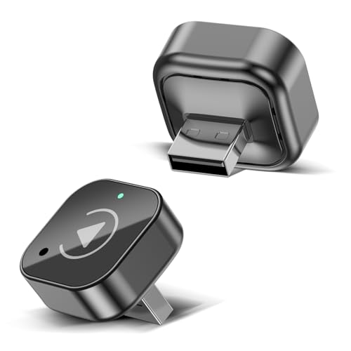 Wireless CarPlay & Android Auto Adapter, 2-in-1 Wireless CarPlay Adapter for Factory Wired CarPlay and Android Auto Cars, 5GHz WiFi, Bluetooth 5.0, Auto Connect, Plug and Play, OEM Control - color: Gloss Black