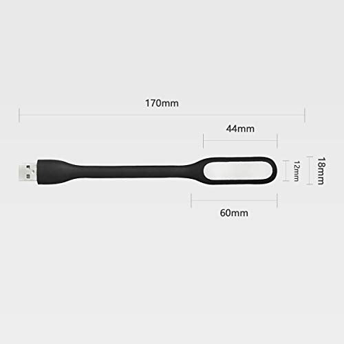 USB LED Light Lamp for Power Bank, Portable Eye Care Mini Night Light with Flexible Arm, USB Gooseneck Reading Lamps Book Light,Compatible for Desktop, Notebook Laptop (10-White) - color: 10PCS-White