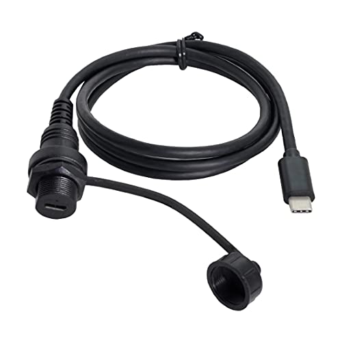 chenyang USB 3.1 Gen 2 10Gbps Flush Mount USB C Male to Female Extension Cable for Car Dashboard Panel Mount Waterproof Dustproof Round - style: USB 3.1 Type C Round