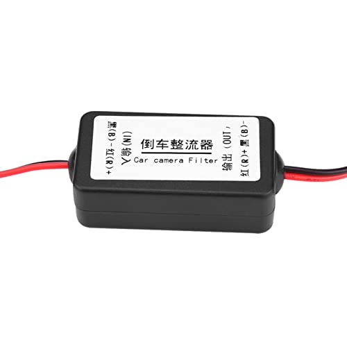 Generic 12V DC Car Rearview Camera Power Relay Capacitor Filter Rectifier for Solving Screen Jitter Black Screen Issue Fits German Cars