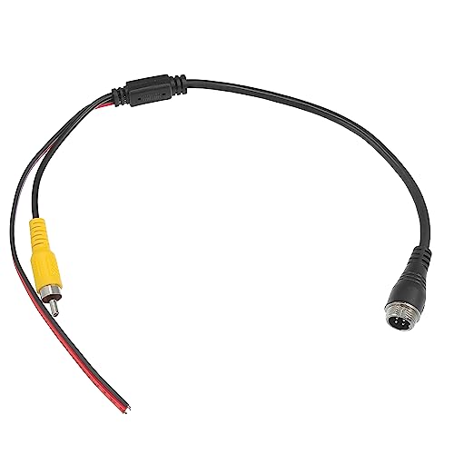 X AUTOHAUX Car Camera Adapter 4 Pin to RCA M12 Male to AV Male 1pcs