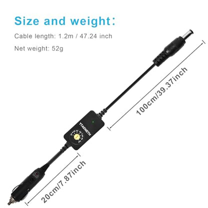 Car Charger Adapter with 3V 4.5V 5V 6V 7.5V 9V 12V 2A Auto Cigarette Lighter Male Plug Truck Power Supply Adapter Cable for Portable DVD Player Dash cam Speaker Tablet and More