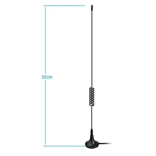 Bingfu Universal Car Stereo FM AM Radio Antenna Magnetic Base Aerial for Vehicle Truck SUV Truck RV Marine Boat Car Stereo Audio Radio Head Unit CD Media Receiver Player