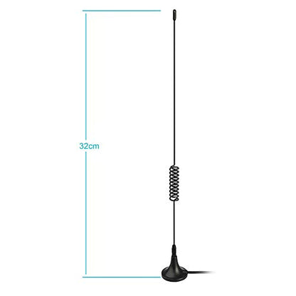 Bingfu Universal Car Stereo FM AM Radio Antenna Magnetic Base Aerial for Vehicle Truck SUV Truck RV Marine Boat Car Stereo Audio Radio Head Unit CD Media Receiver Player