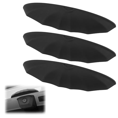 3PCS Car Backup Camera Rain Cover,Protection for License Plate Backup Camera Cover,Back up Camera for Truck, Ideal for Car and Truck Owners,DIY Enthusiasts and Daily Commuters - color: black