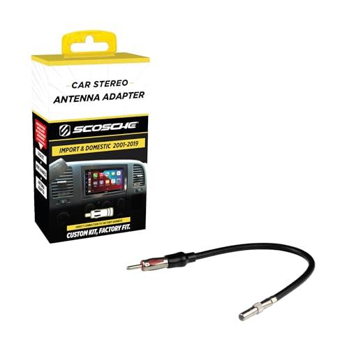 Scosche CRAB Antenna Adapter for Aftermarket Car Stereo Compatible with Select 2001-19 Import and Domestic Vehicles - Radio Antenna Adapter - Car Audio Harness - See Guide Images for Vehicle Fit - style: Antenna Adapter Only
