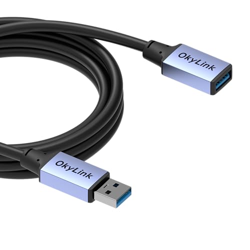 OkyLink USB 3.0/3.2 Gen 1 Extension Cable A to A, Male-Female 5Gbps 6.5ft - color: USB3.0(5Gbps), size: 6.5ft (2m)