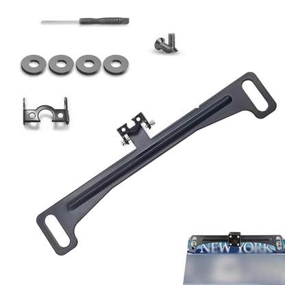 Car License Plate Camera Mount, Car Rear View Camera License Plate Bracket, Full Stainless Auto Backup Camera Licenses Plate Holder, Universal Auto License Plate Installation Holder (Black)