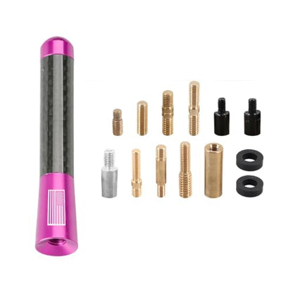 BESULEN 3.1 Inch Car Short Antenna, American Flag Design, Pink - color: Pink, size: 3.1 Inch