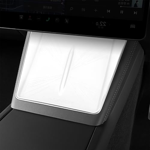 frani Center Console Silicone Mat Designed for Tesla Model Y Juniper Refresh,Non-Slip Design Tesla Model Y Accessories 2025 2026 White - color: White, style: Model Y Juniper 2025-2026