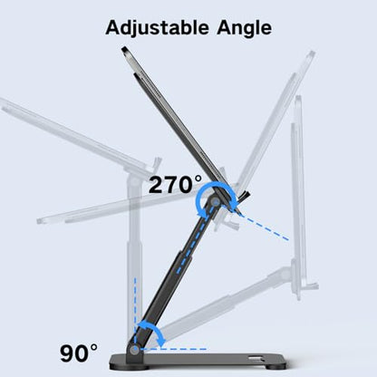 Tonmom Tablet Stand for iPad Holder, Adjustable Tablet Holder for Desk