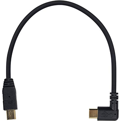 Duttek Mini USB to USB C Cable, Right Angled USB C to Mini USB Male to Male Converter Cable Cord for Digital Camera and More 9.5inch/25cm