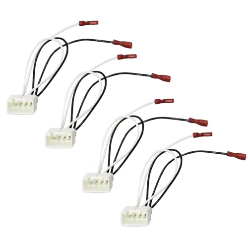 4 PCS Car Door Speaker Wiring Harness, 72-5602 Audio Speaker Wire Cable Compatible with Ford Focus F-150 F-250 EcoSport Mazda 3 CX-5 CX-9 Speakers Adapter Connector Adaptor Plug