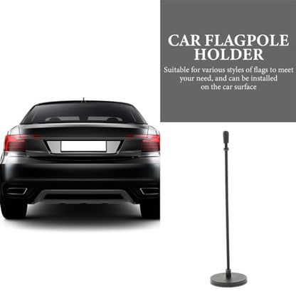 BESPORTBLE Car Flag Poles: 2Pcs 10Inches Long ine Flag with Magnetic Base and Flexible Flag Pole - Flag Holder for Truck Cars Suction Flagpole Supplies